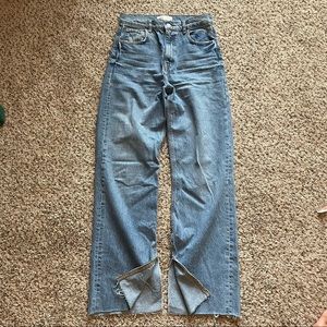 Zara split straight leg jeans